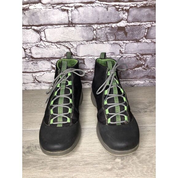 Chaco Tedinho Bulloo Black Canvas Green Lace Up Hiking Boots Men Sz 11M US/44EU - Picture 2 of 16